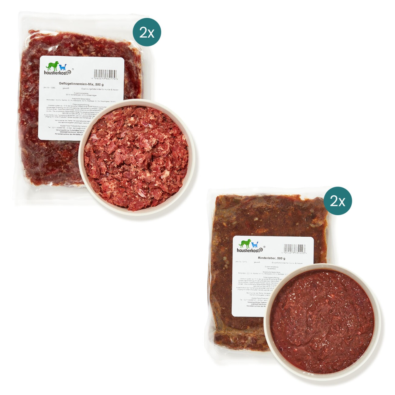 haustierkost.de Hund Welpe Frostfutter Menü 15 kg