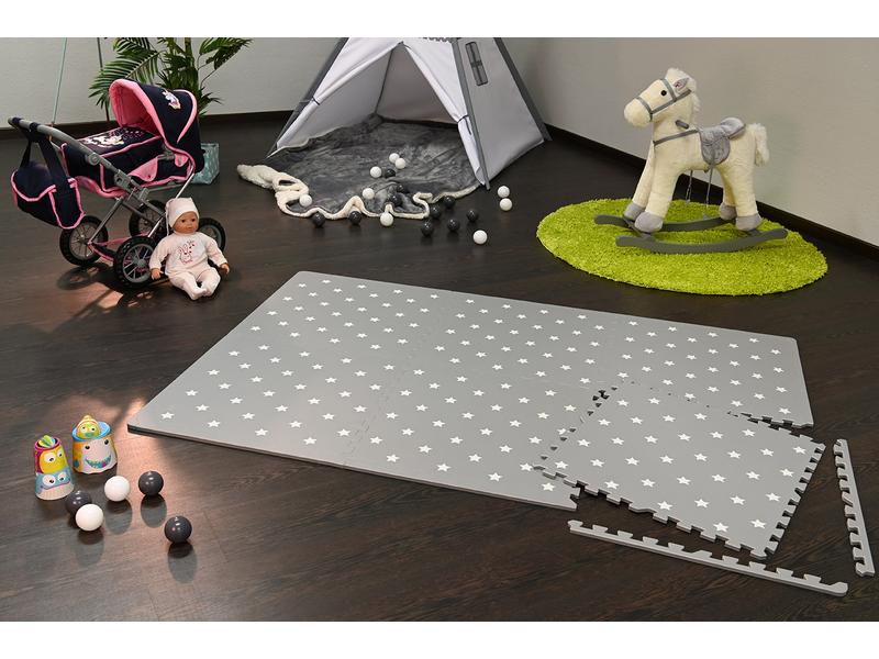 Knorrtoys Puzzlematte Sterne Grau Strapazierfähige und robuste Spielmatte