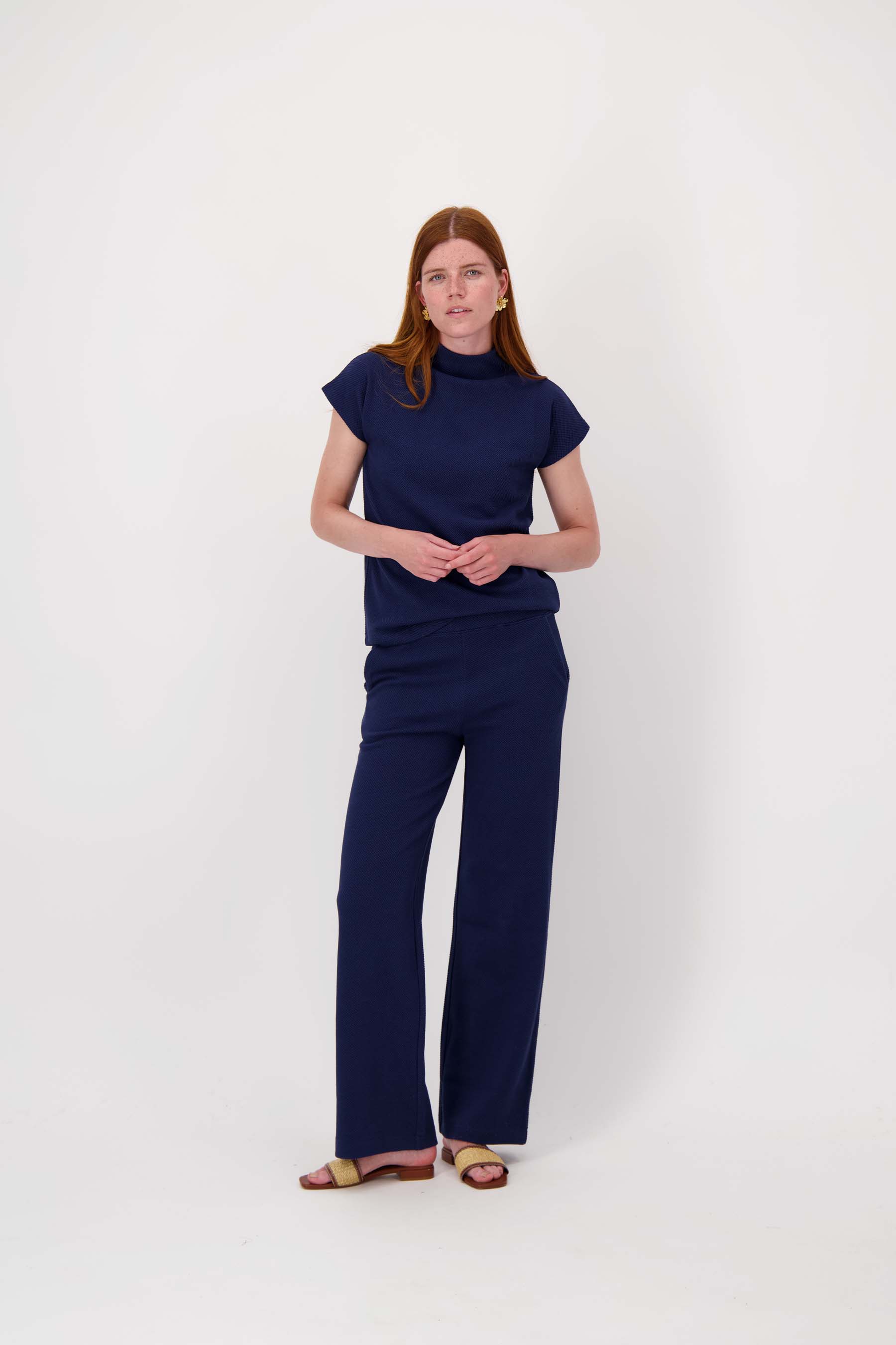 structuur broek met stretch