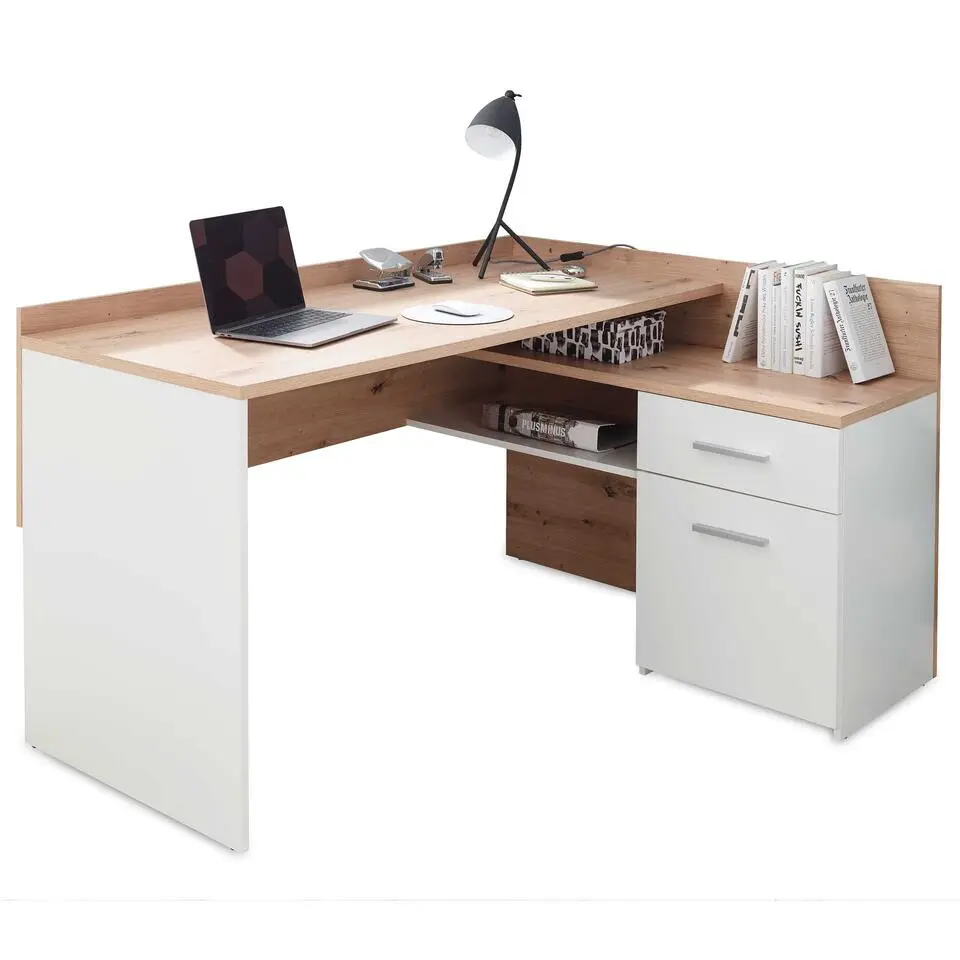 Hoekbureau Morkov - eik/wit