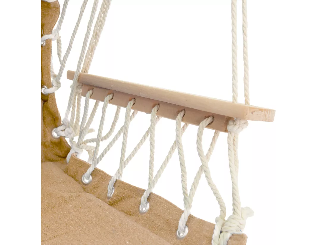 Chaise suspendue siège fauteuil suspendu hamac Terracotta 120 kg ECD Germany