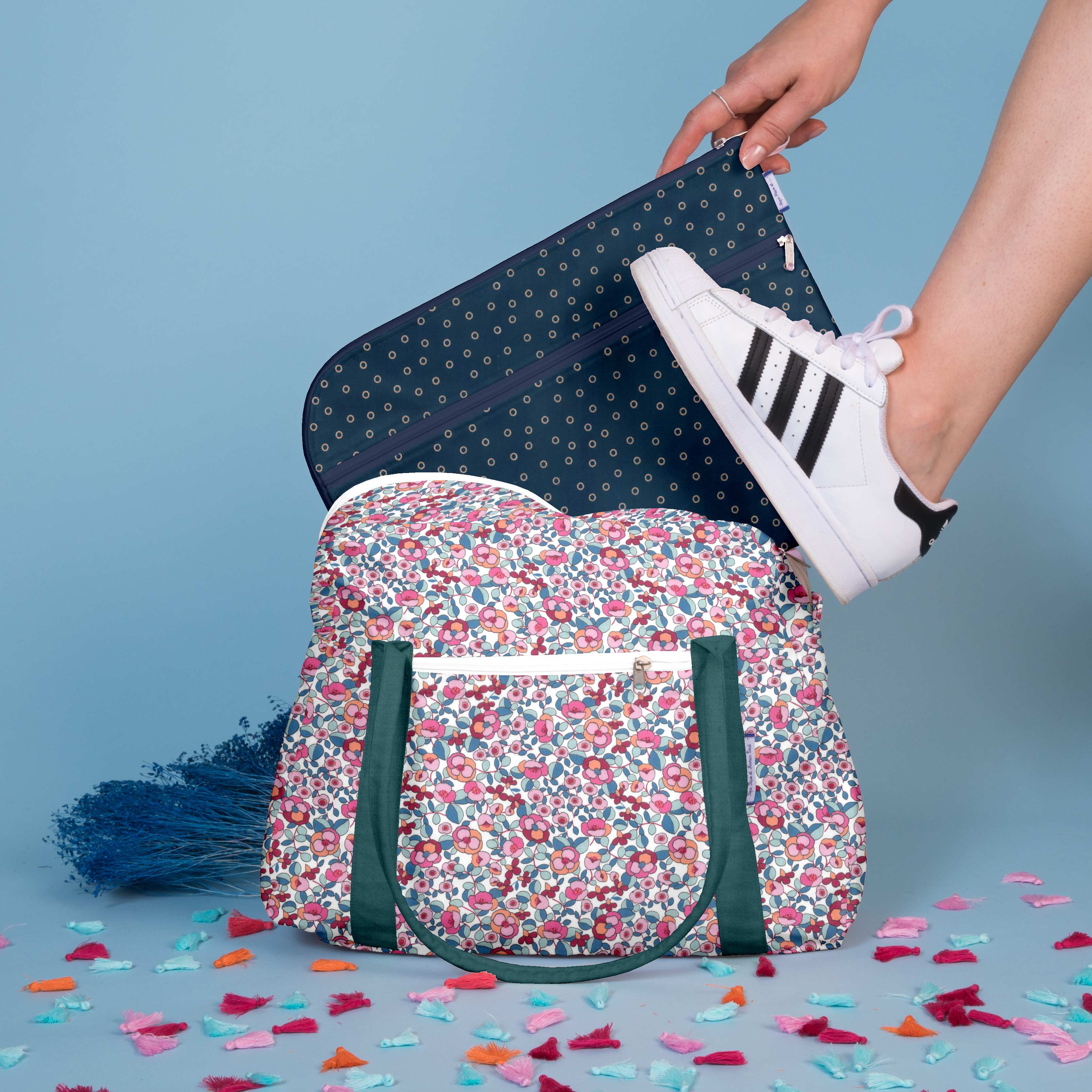 Sac Bowling Boutons Rose