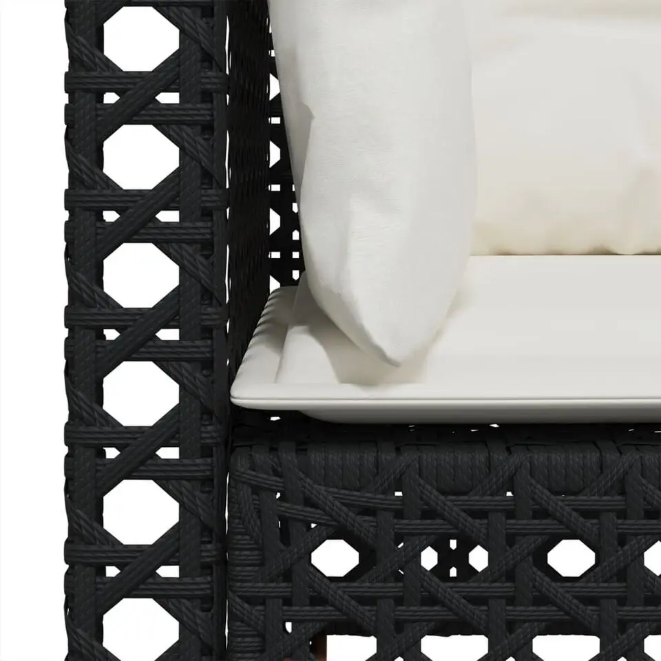 vidaXL - Tuinbank - Zwart - Poly rattan