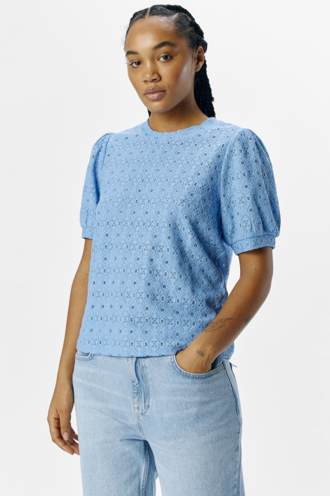 Object blauwe dames t-shirt