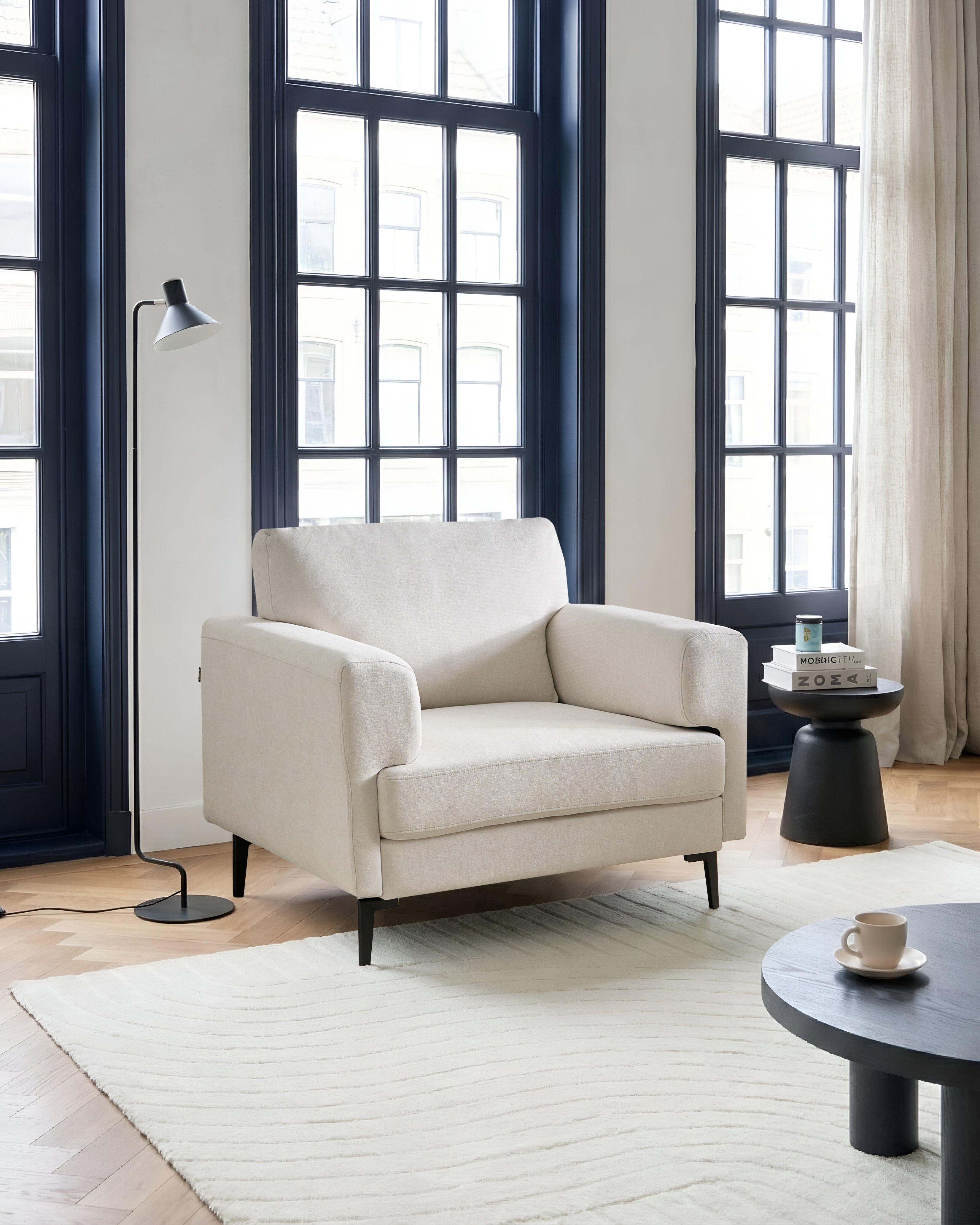 Fauteuil LOUSTO Stof Lichtbeige