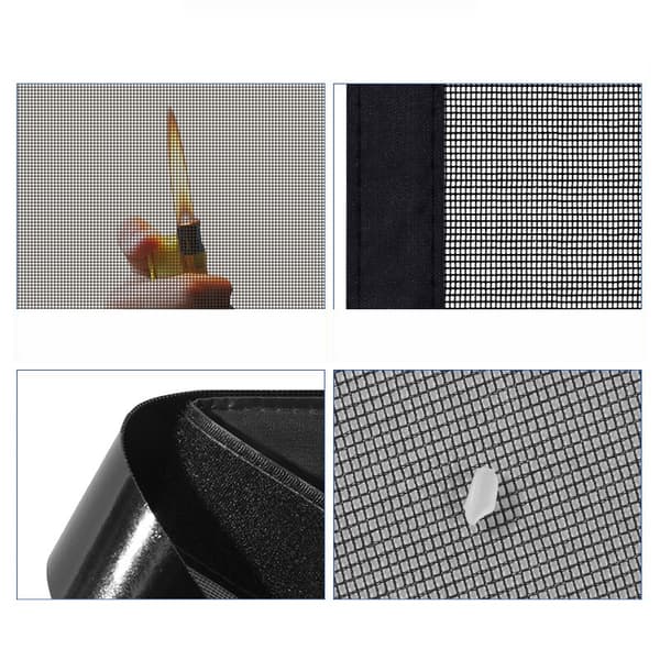 INF Glassfiber vindu nettinggardin med glidelås - holder insekter ute 120x120 cm Hvit