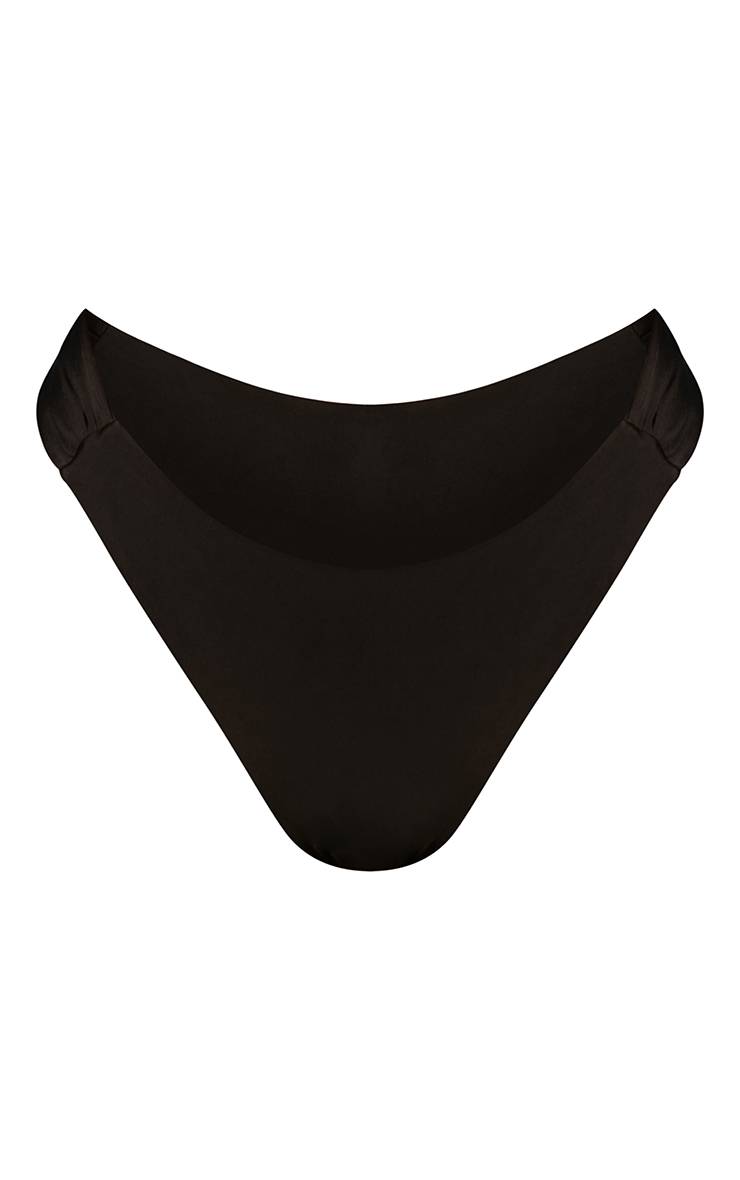 Noir Bas De Bikini Tanga À Larges Bretelles