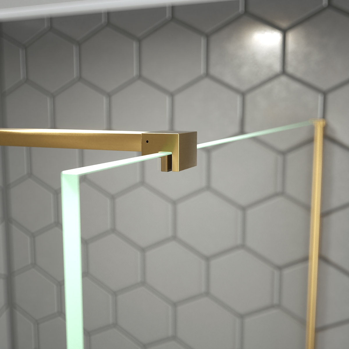 Saniclear Redro Brass douchewand 90cm anti-kalk 8mm geborsteld messing - mat goud