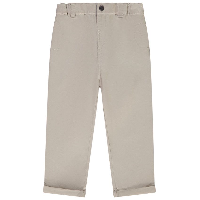 Pantalon en twill uni pour bébé garçon - Ecru