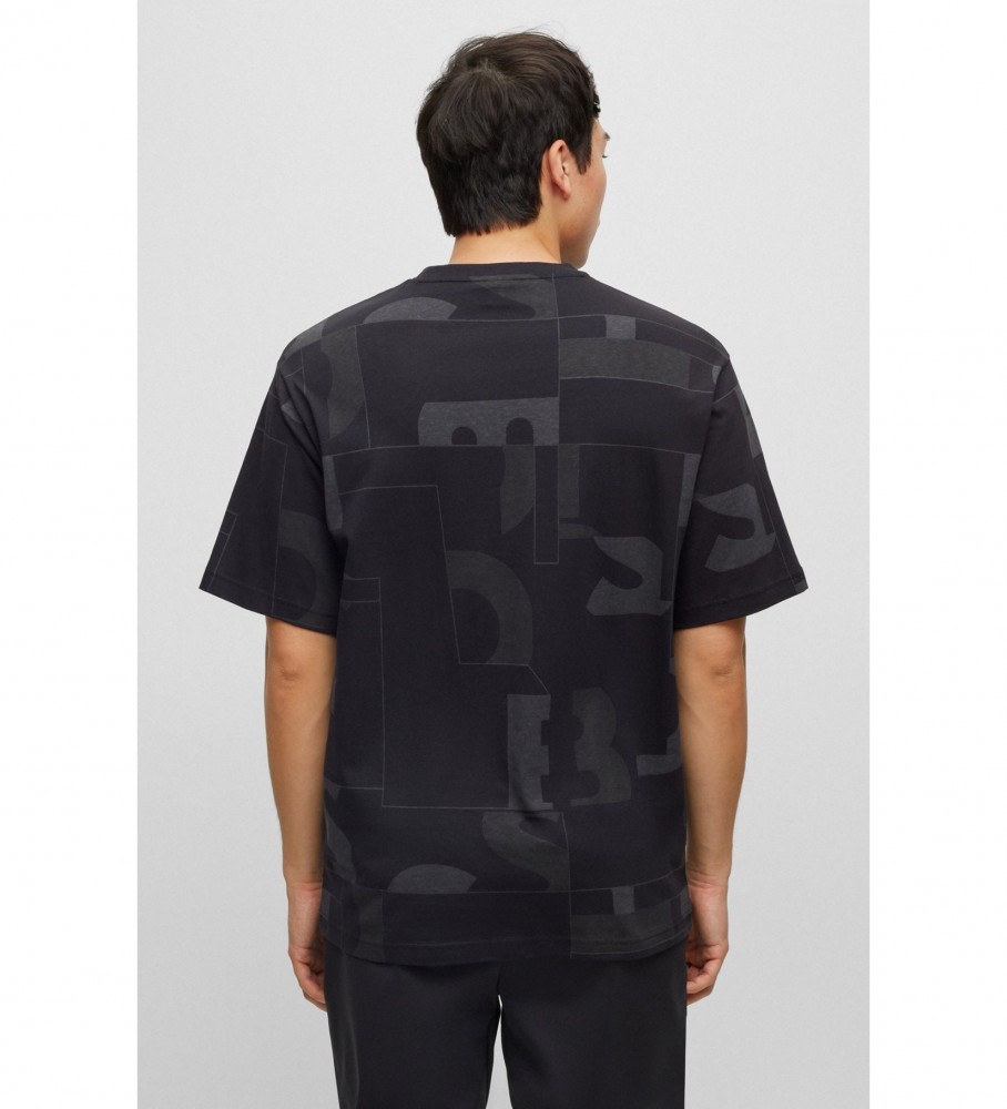 Camiseta BOSS Timono Lotus, preta