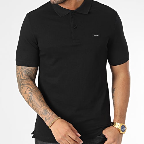 Polo Manches Courtes Stretch Pique Slim 1196 Noir