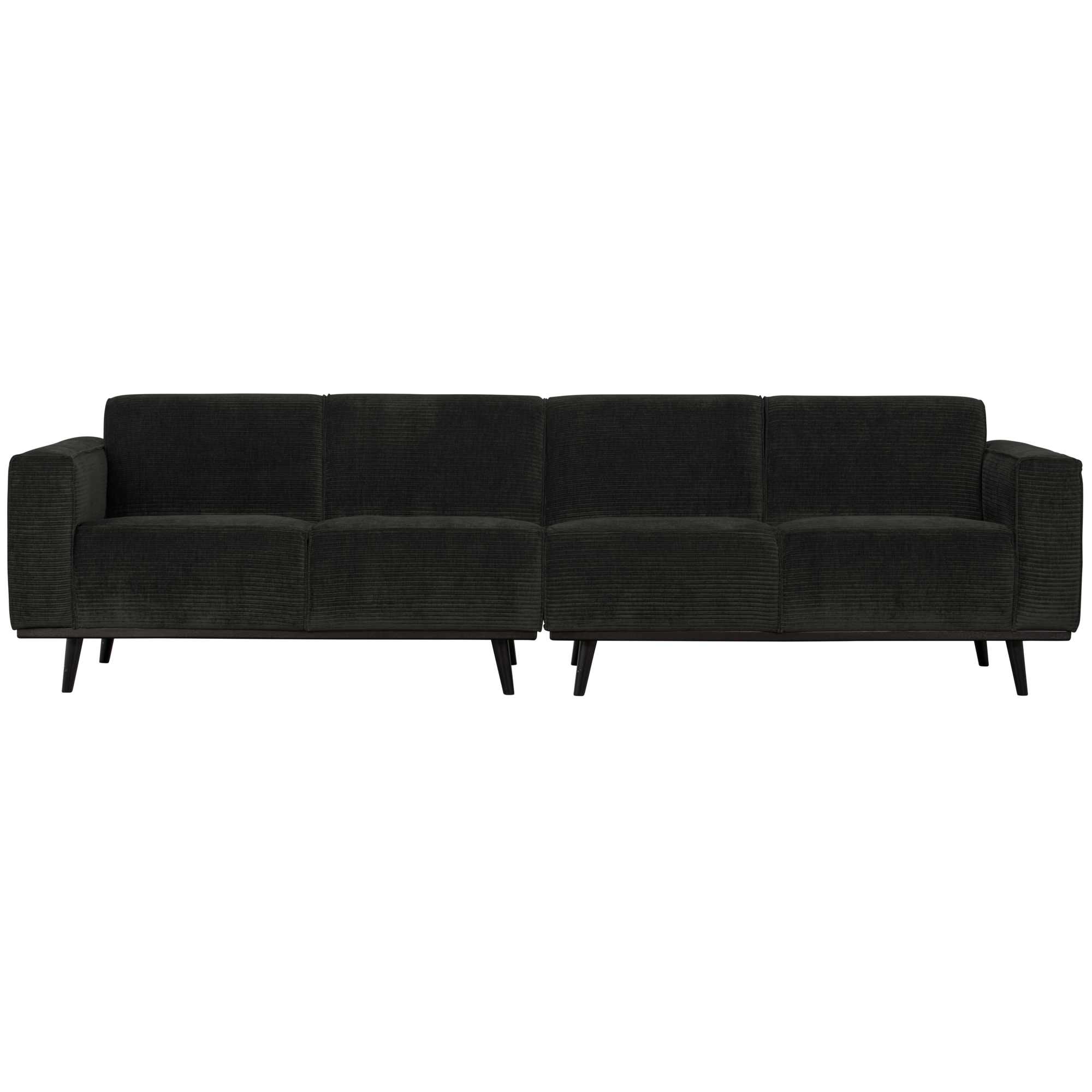 4-zits bank Statement Statement 4-zits Bank 280 cm - Platte Brede Rib - Graphite