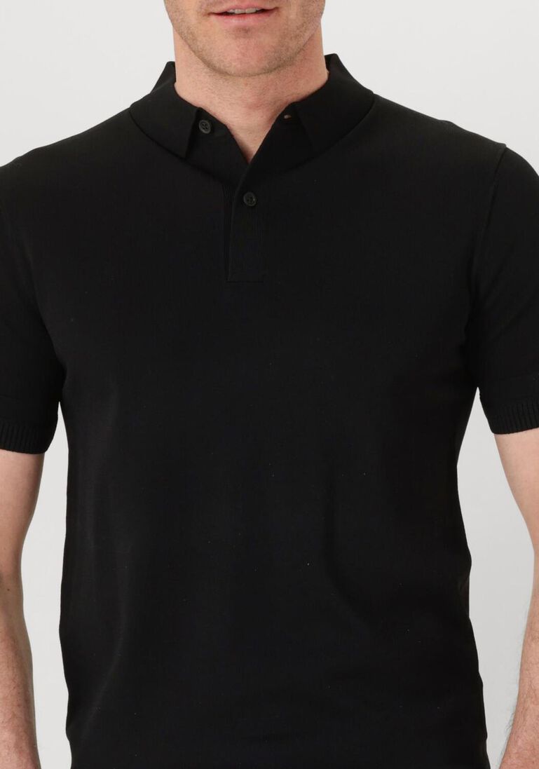 zwarte genti polo polo button ss k2046-1260
