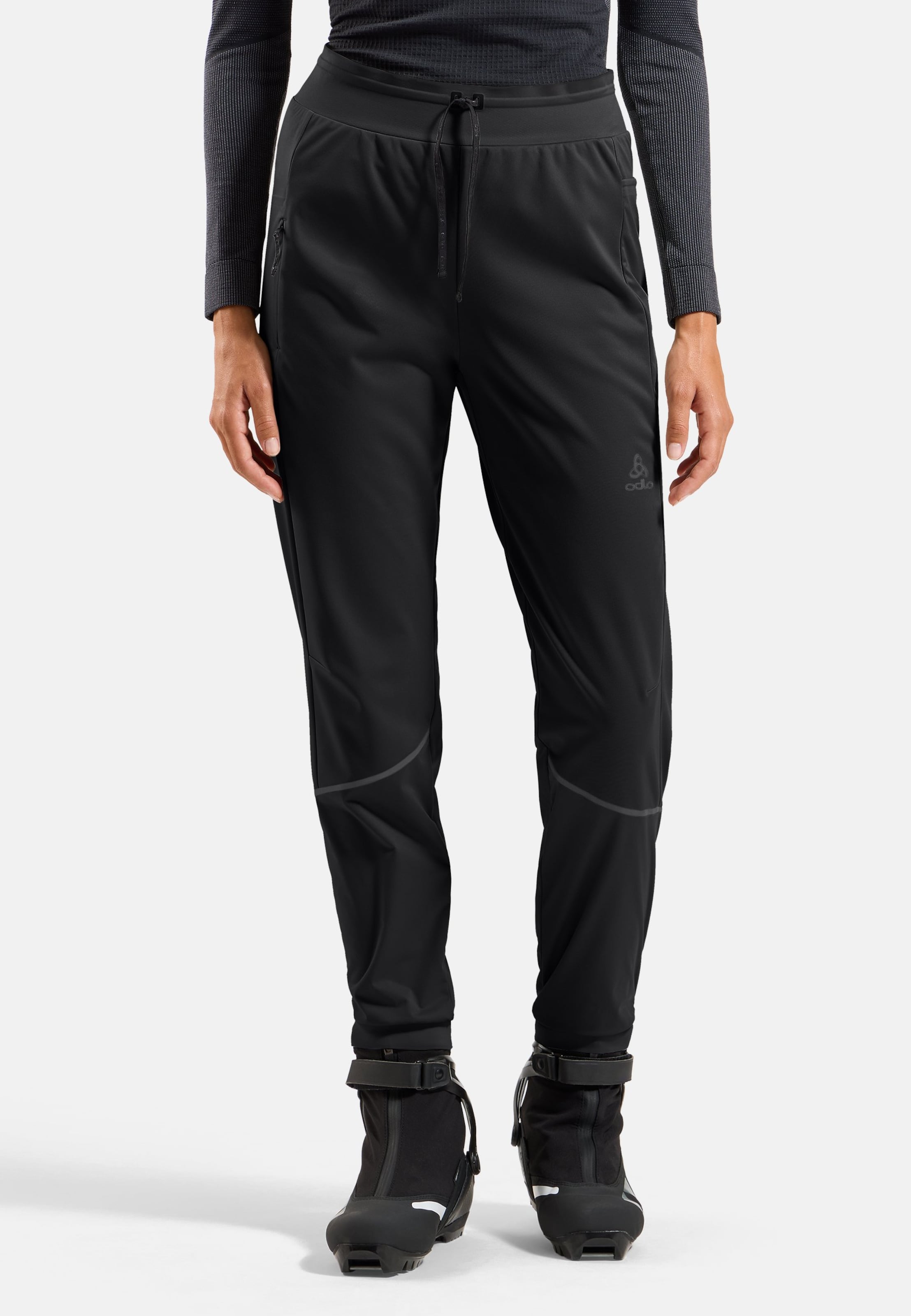 Winddichte Zeroweight Elite Langlaufhose in black