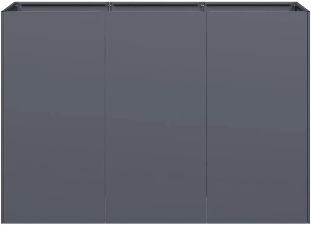 vidaXL Pflanzkübel Anthrazit 120x40x80 cm Kaltgewalzter Stahl, Pflanzschale, Garten-Garten-Pflanzkübel, Outdoor-Pflanzgefäß, Hochbeet, Pflanzgefäß