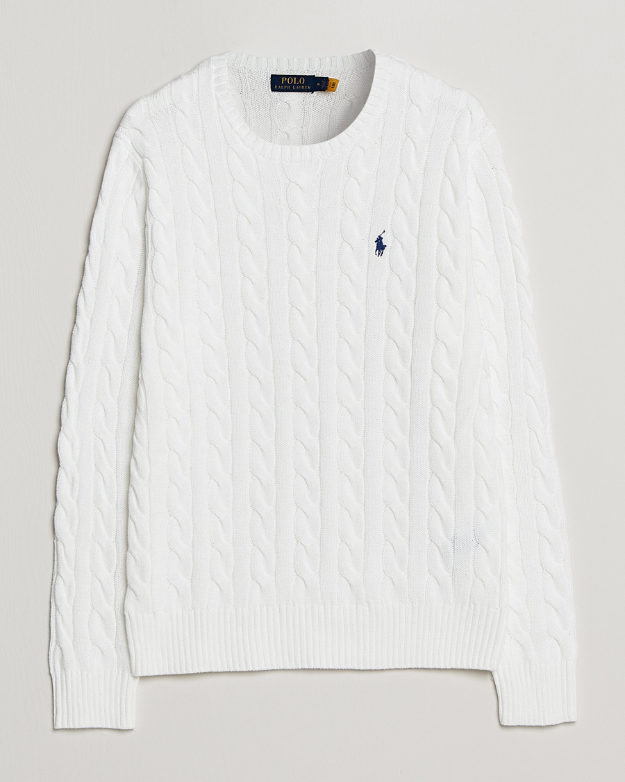 Polo Ralph Lauren Cotton Cable Pullover White