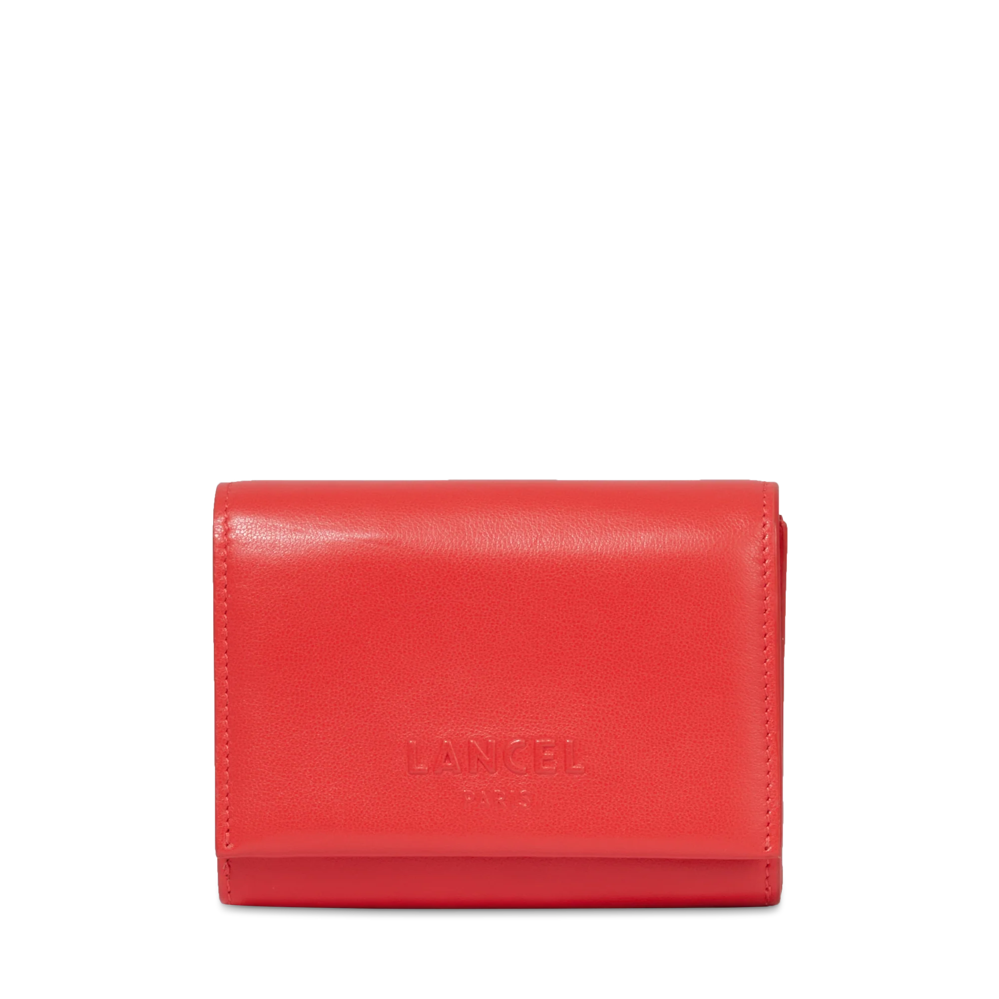 Portefeuille compact rectangulaire rabat Billie de Lancel-Tomate