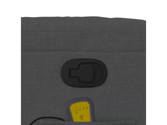 Fauteuil massant inclinable Gris foncé Tissu