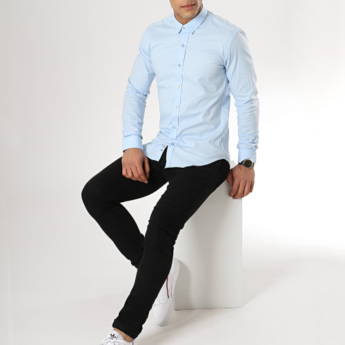 Chemise Manches Longues Slim Fit 294 Bleu Clair