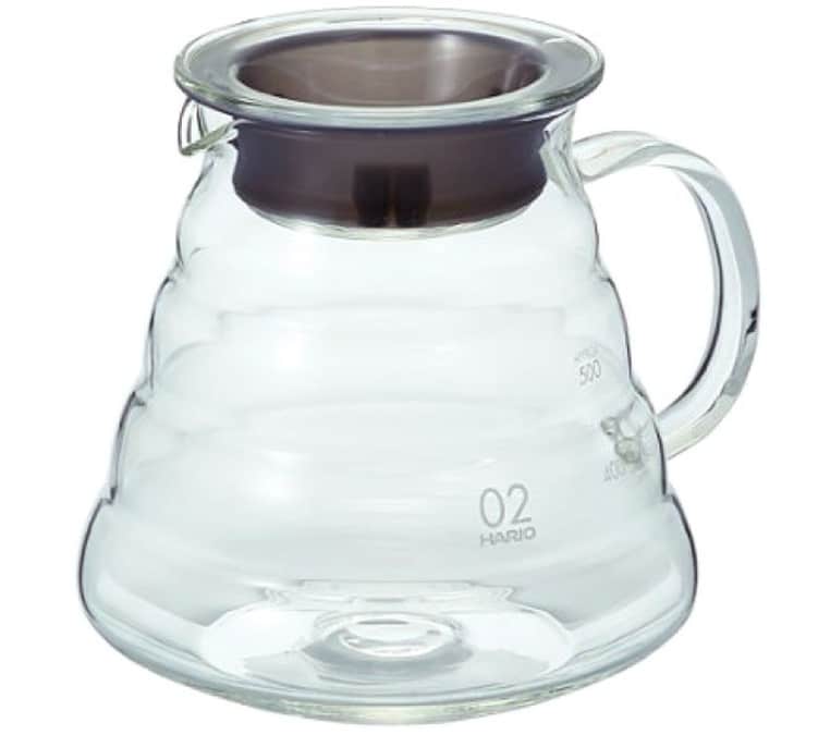 Carafe HARIO 2-5 tasses en verre avec support pour V60