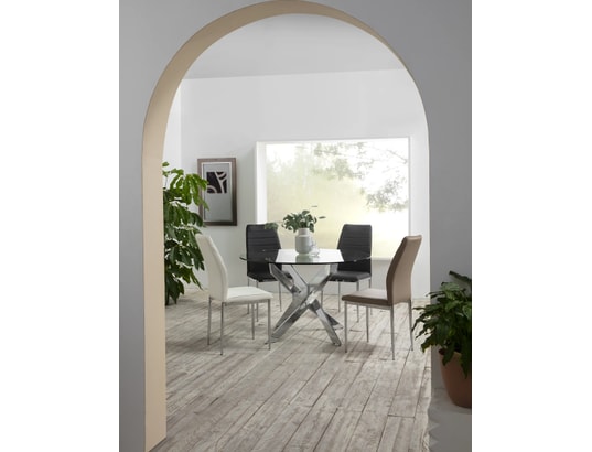 CONCEPT1 - Table Ruth 140 x 140 x 76 cm pied chromé