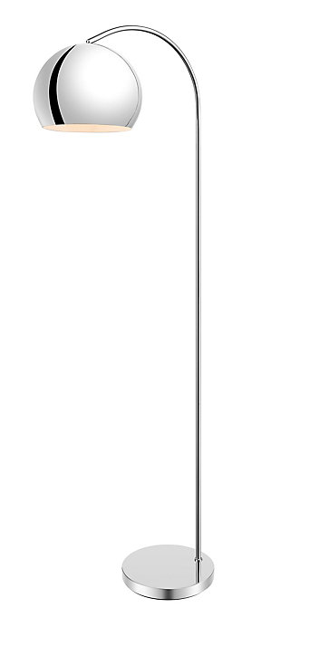 Lampadaire Kotenay GoodHome E27 argent brillant