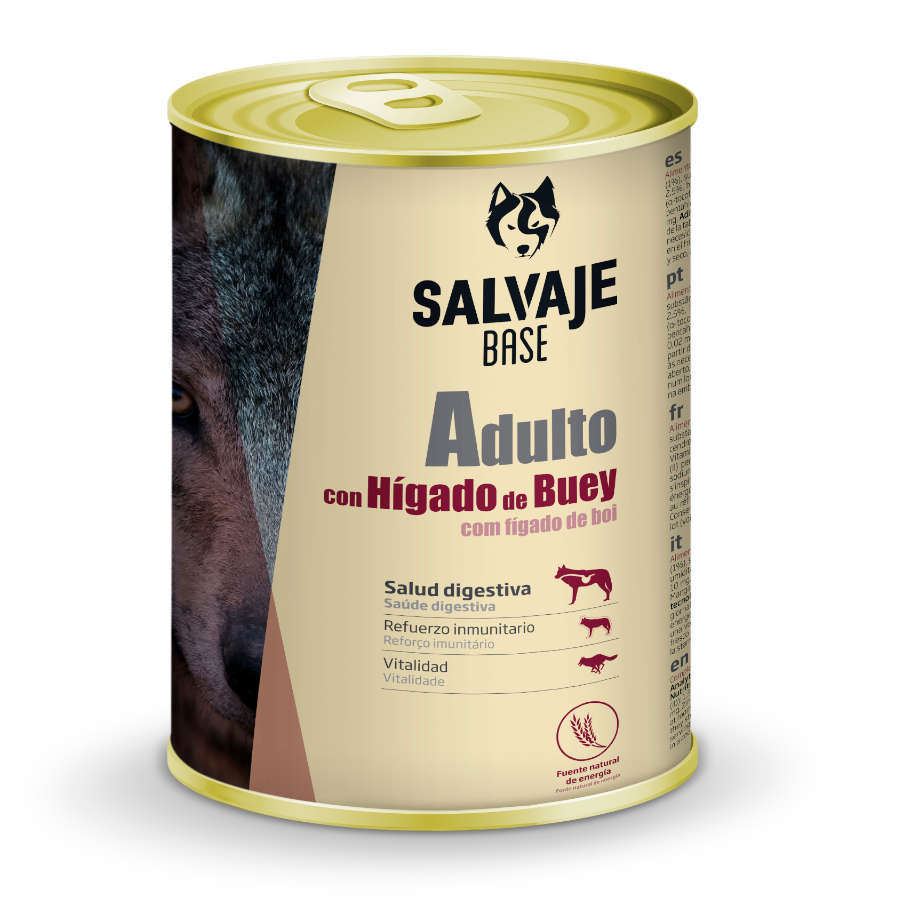 Fígado de boi Wild Base em lata para cães