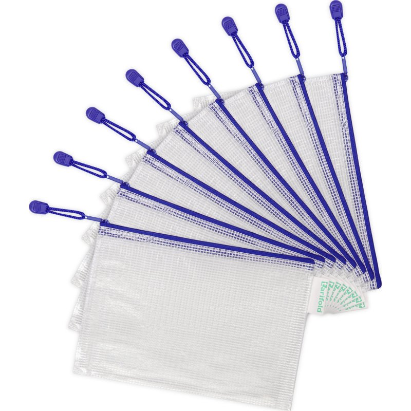 Pochettes de rangement à zip A5 Djois by Tarifold couleur - Sachet de 8