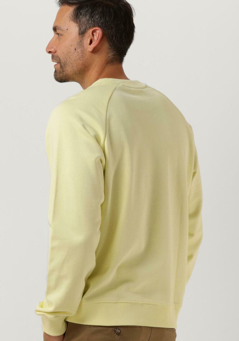 SCOTCH & SODA gele scotch & soda sweater unisex crewneck sweatshirt in organic cotton