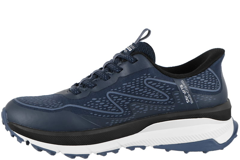 SKECHERS SWITCH BACK MIST NAVY BLUE SLIP-INS SNEAKER