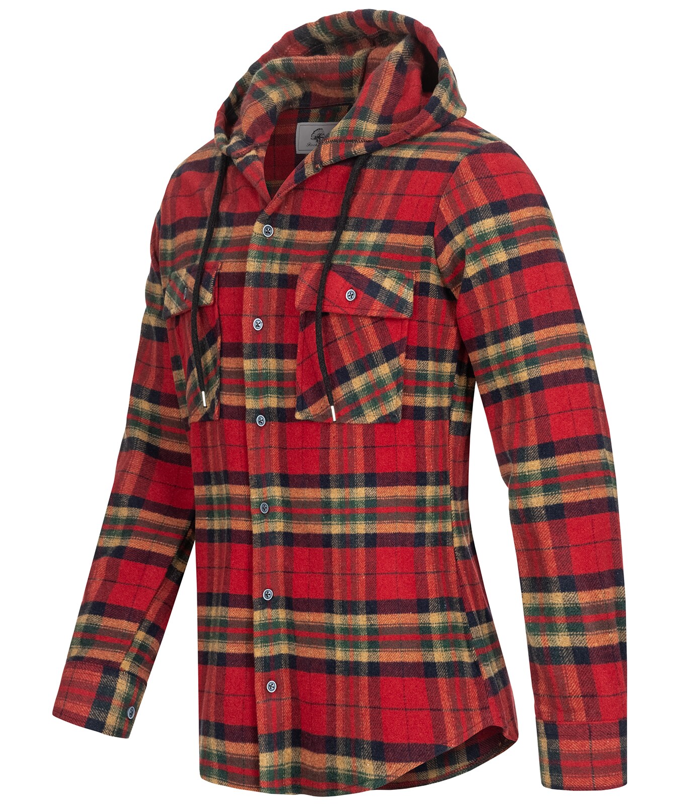 Rock Creek Hemd Kariertes Hemd mit Kapuze Regular Fit