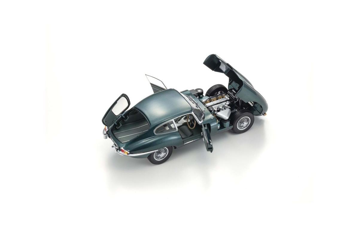 Jaguar Type-E 3.8L Coupe MK1 1961 Dunkelgrün, 1:18<br>Detailgetreues Modellauto für Sammler im Massstab 1:18