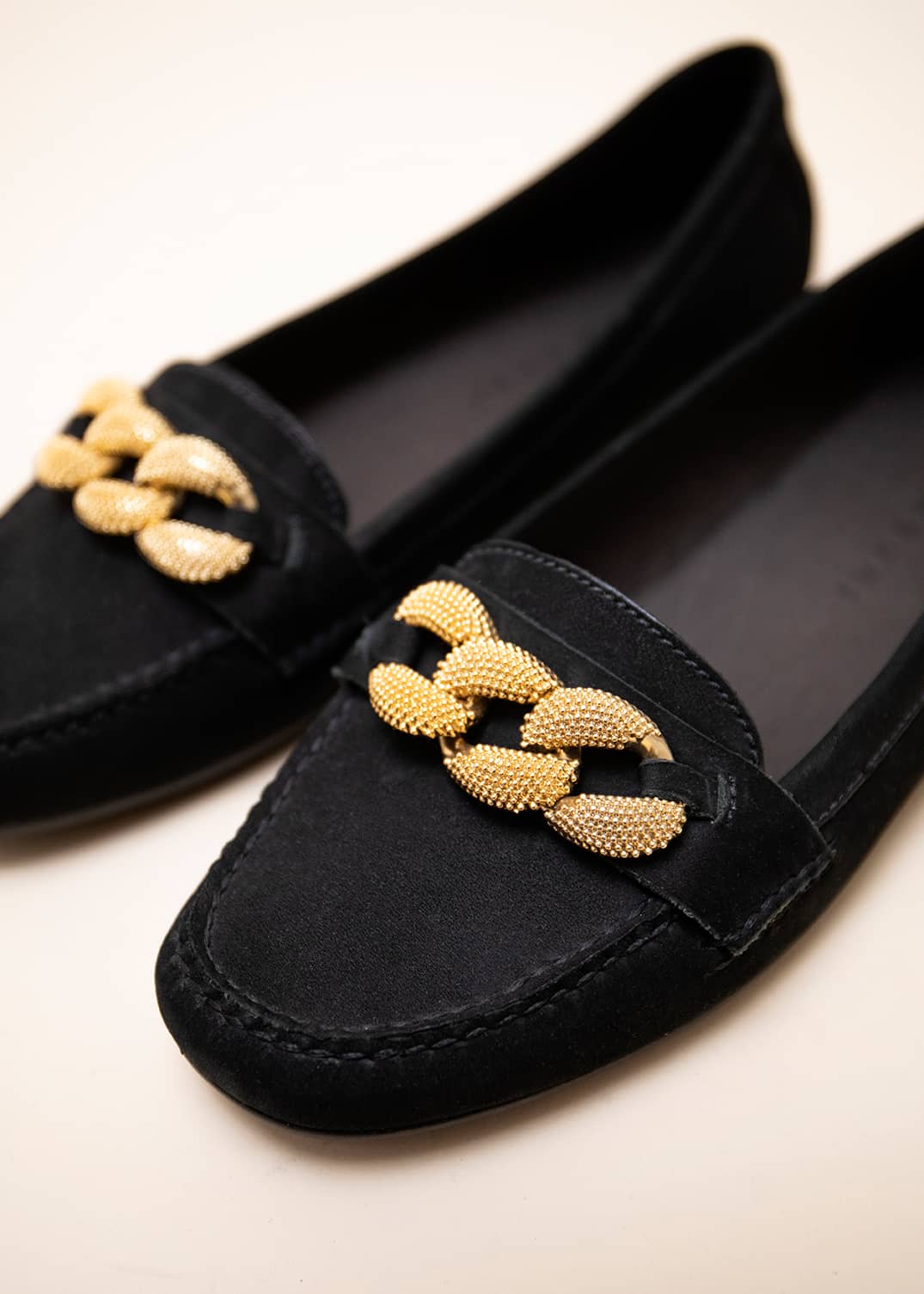 MOCASSIN R ROUND MOC VELOURS NOIR