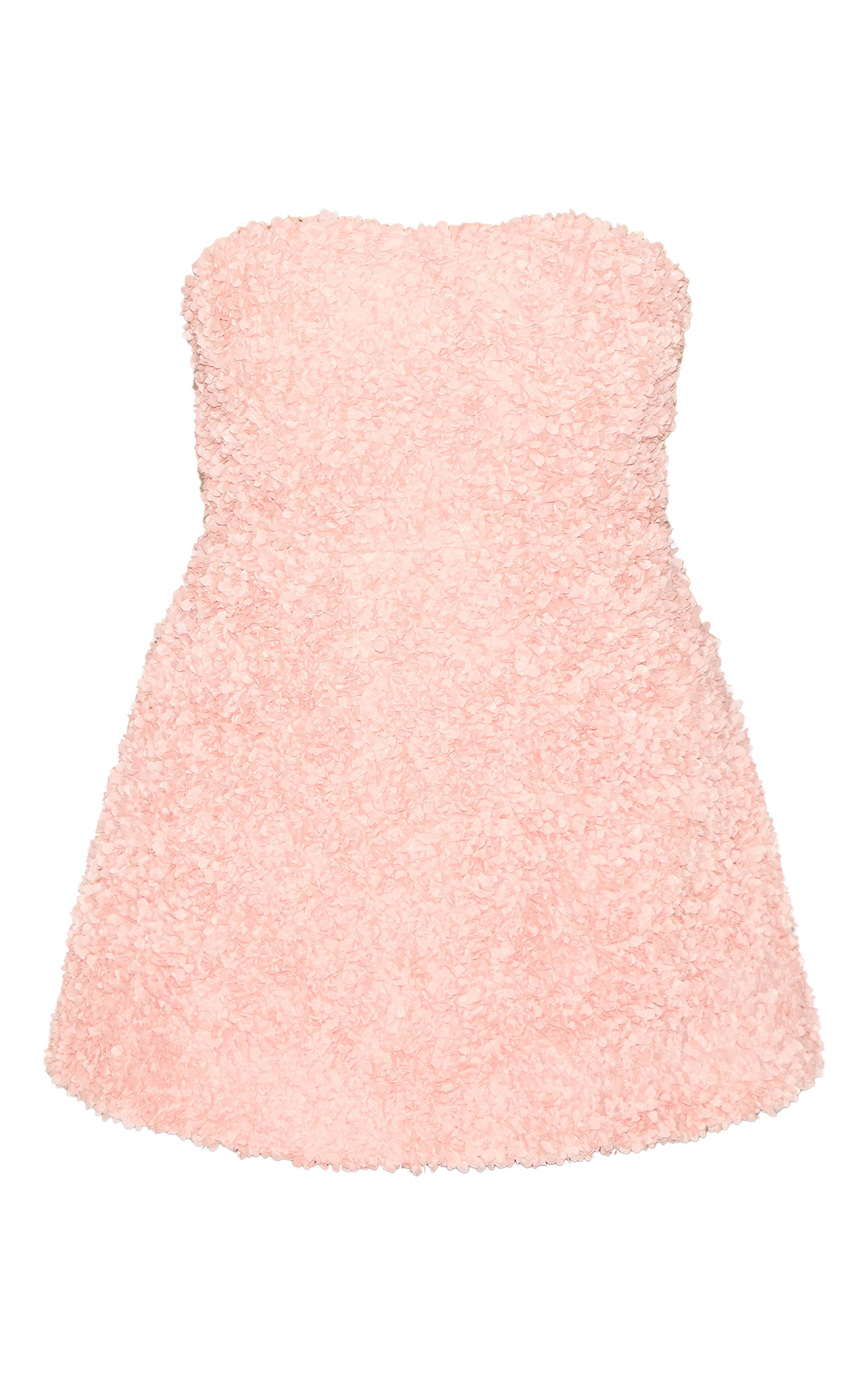 Rose Bébé Robe Mini Bandeau Texturée À Motif Floral Grande Taille