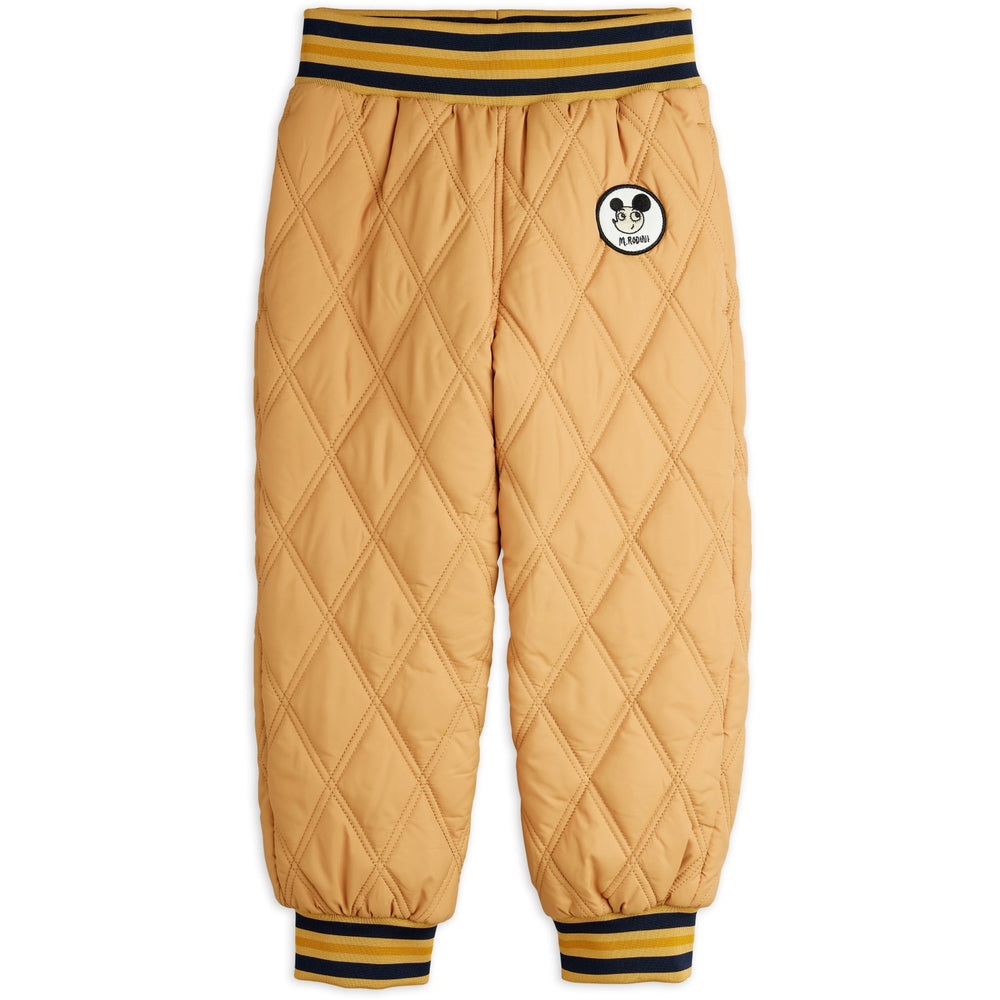 Køb Mini Rodini Beige Ritzratz Patch Quiltet Outerwear Trousers