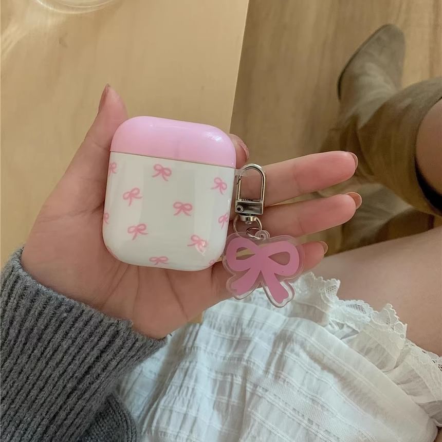 Capritz - Bow AirPods / Pro oortelefoonhoesje huid / bedel / set