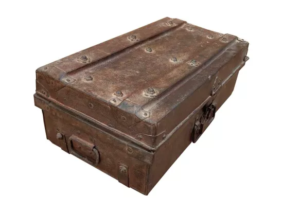 Valise en métal marron 59x33x23h