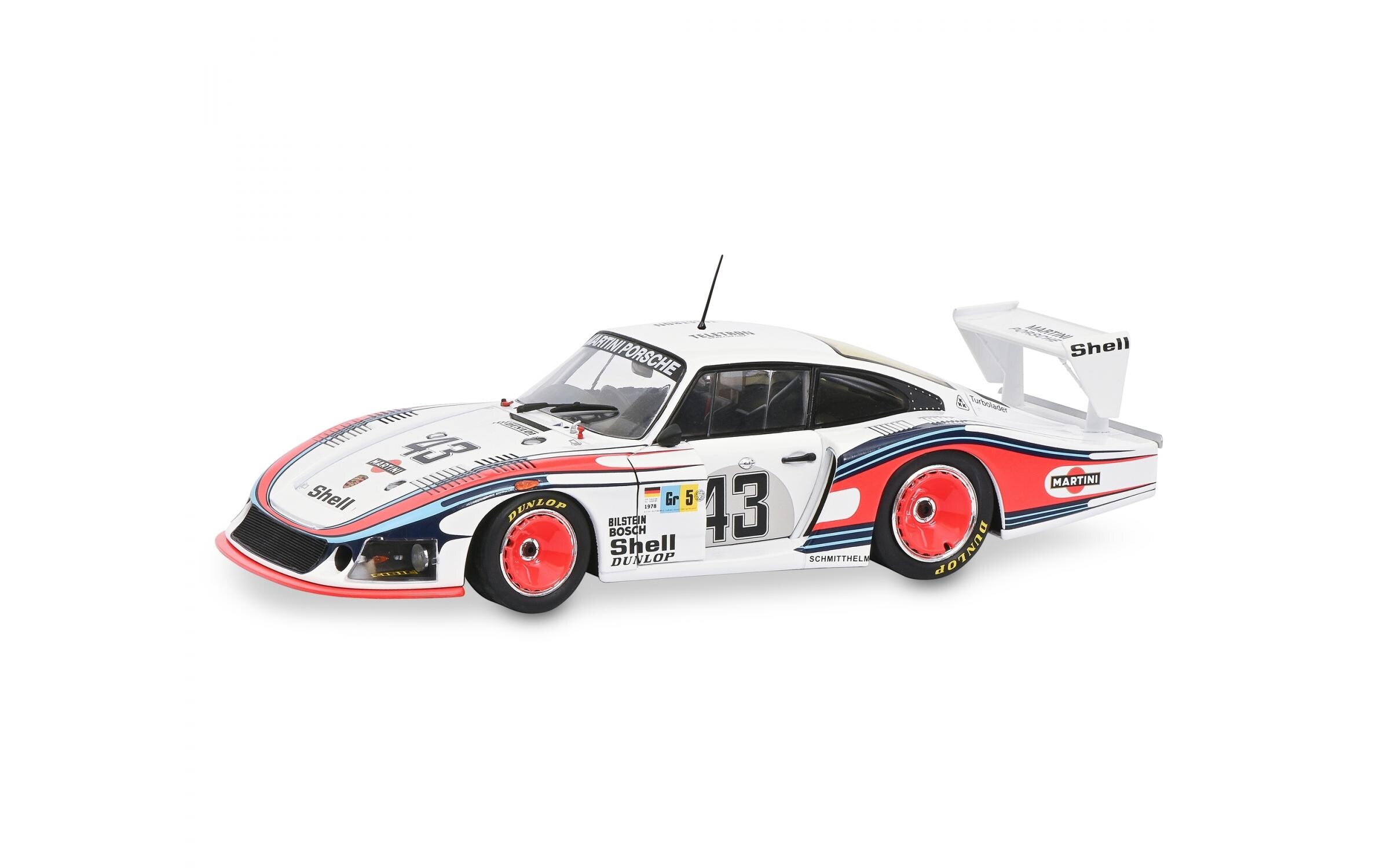 Rennwagen Porsche 935 MobyDick #43 1:18Detailliertes Modellauto im Massstab 1:18