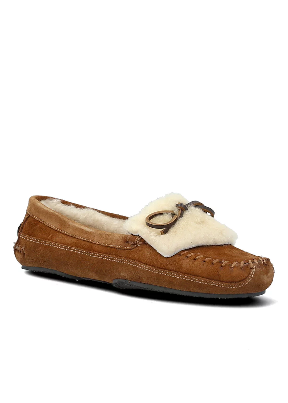 PANTOUFLE R.SHEARLING SLIPPERS CAMEL NEW
