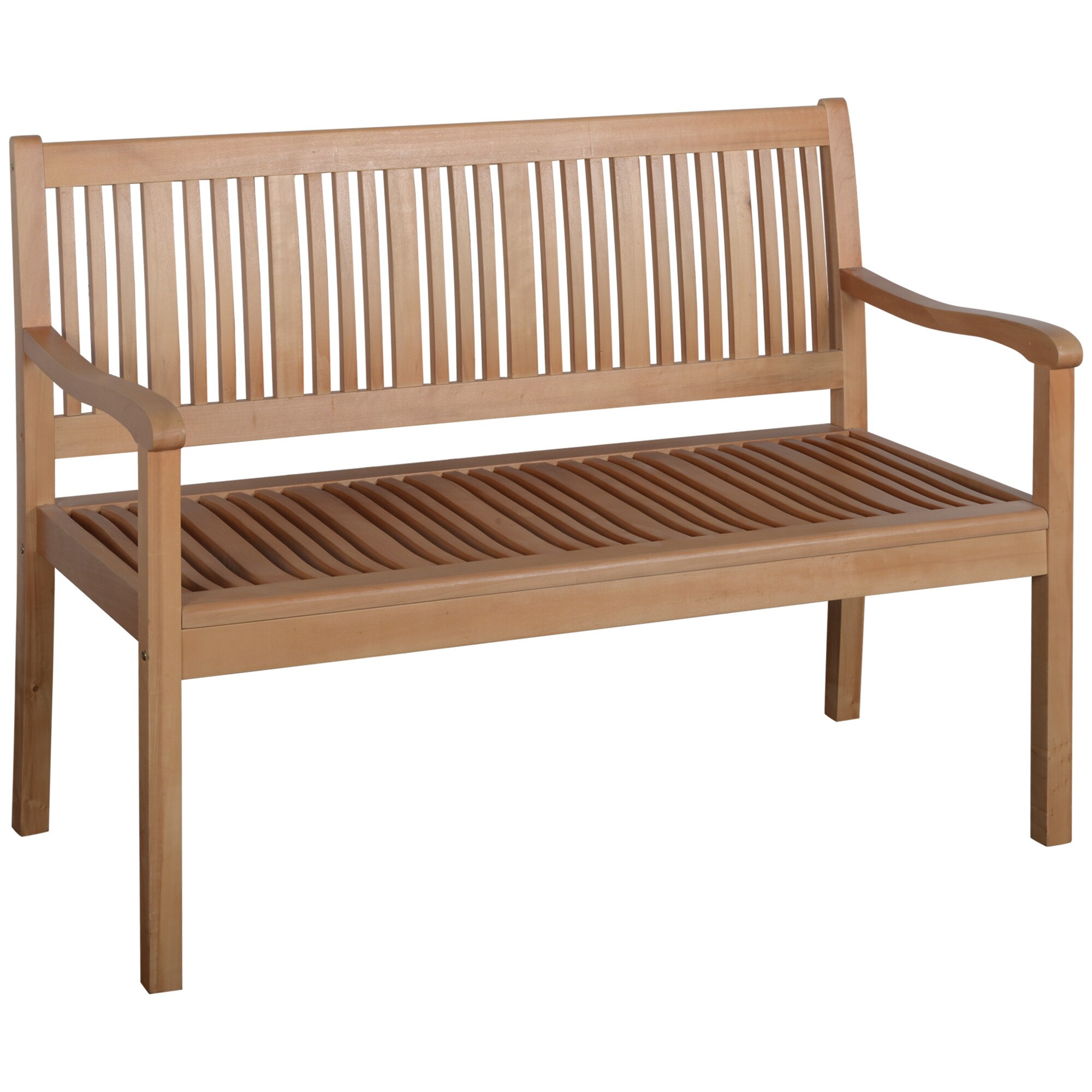 Outsunny Gartenbank mit 2-Sitzer gelb 126,8B x 62T x 91,3H cm