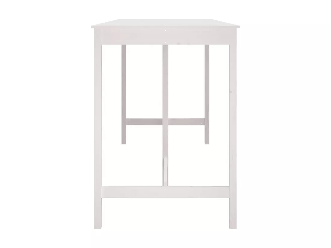 Table de bar Blanc 180x80x110 cm Bois massif de pin