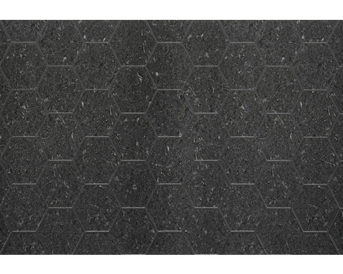 Wandbekleding PVC Keramiek geometrisch grijs zwart 67,5 x 400 cm