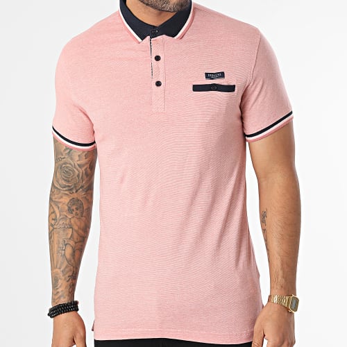 Polo Manches Courtes Drexler Rose Chiné