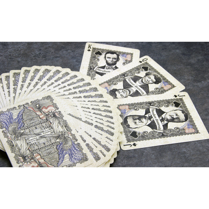 54 Cartes Bicycle : U.S. Presidents Bleu