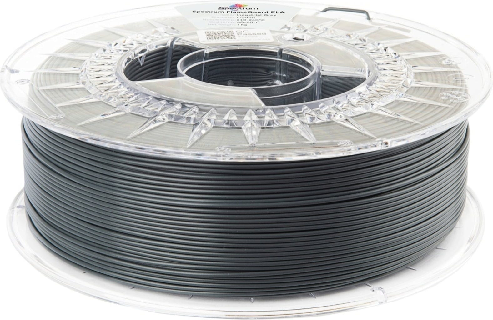 Spectrum  FlameGuard PLA Industrial Grey, 1,75 mm / 1000 g    Flammhemmendes PLA in Industrial Grey
