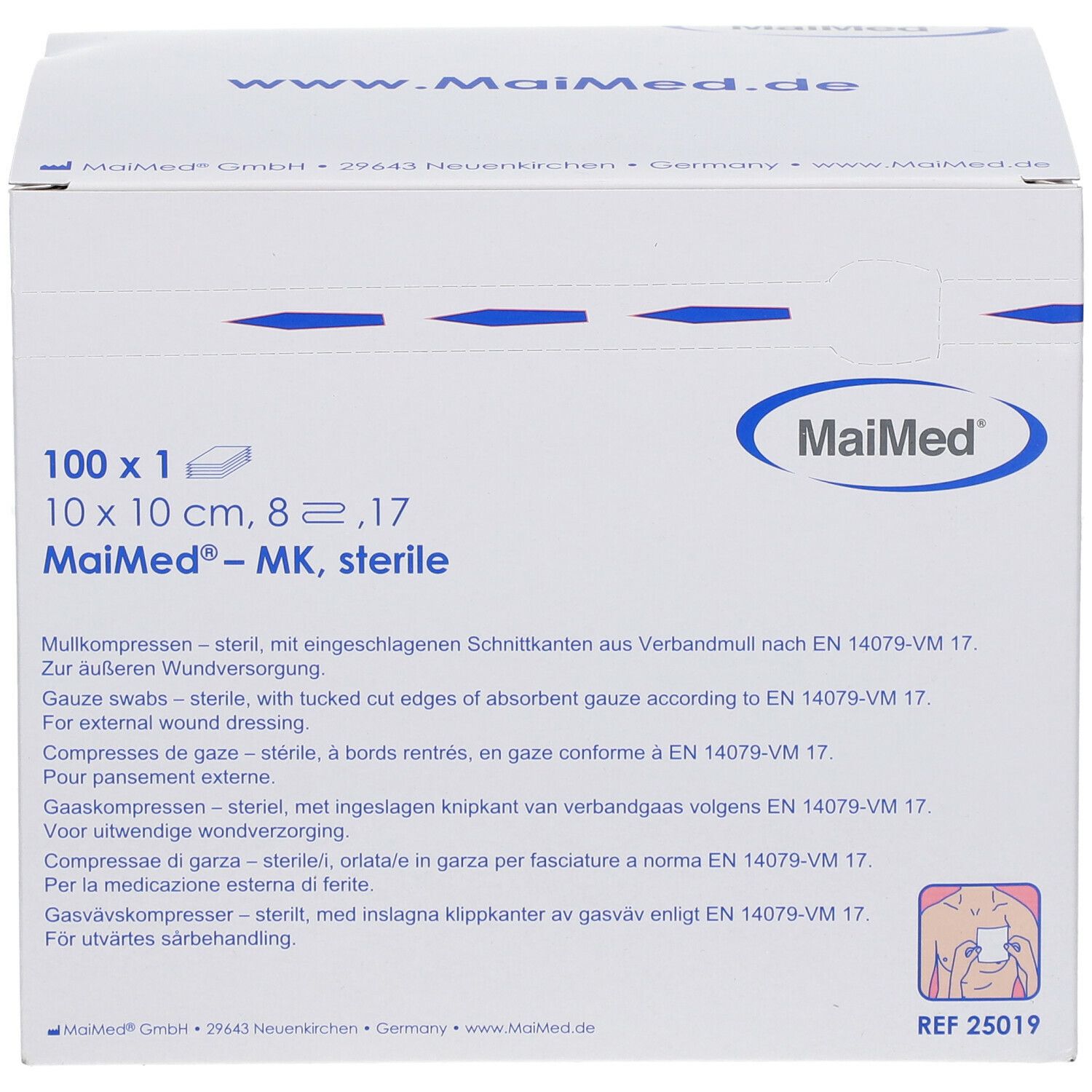 MaiMed® MK Sterile Kompressen 10 x 10 cm