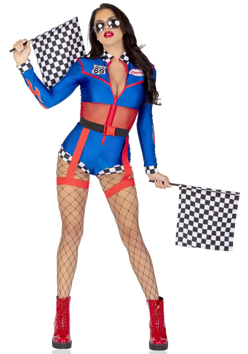 Racepak Dames Bodysuit Leg Avenue