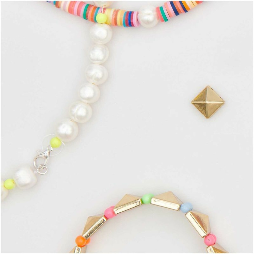 24 perles rondes 10 mm - pastel arc-en-ciel