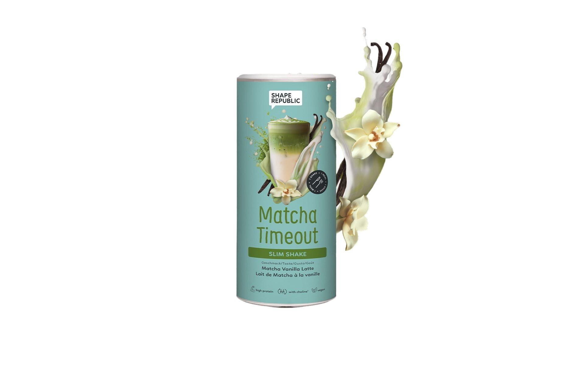 Slim Shake vegan Matcha Vanilla Latte 420 gVeganer Mahlzeitenersatz mit Süssungsmitteln Matcha Vanilla Latte