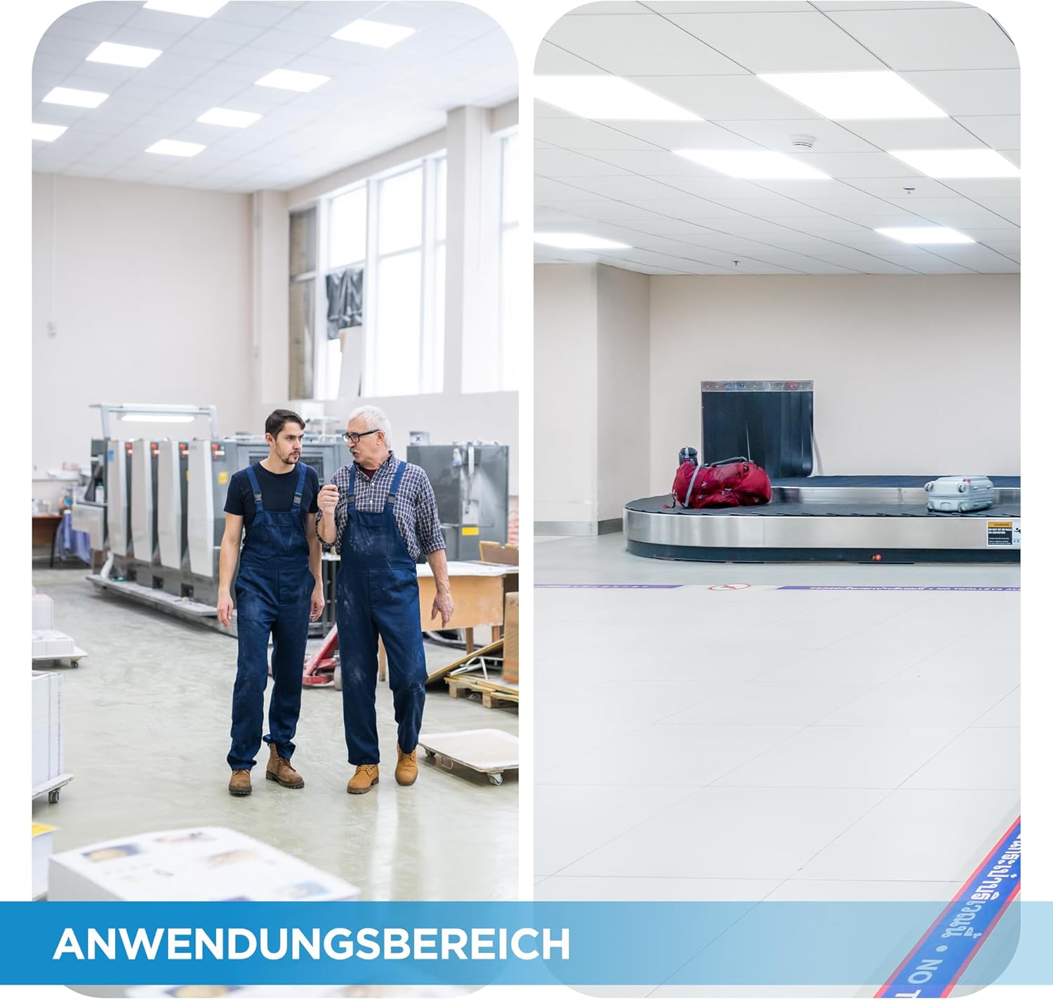 LED Panel 62x62-6er Pack LED Deckenpanel Tageslicht 6500K 4000lm Deckenleuchte Rasterdecke Einbauleuchte Deckenlampe Einbau Platten Rasterlampe (Kaltweiß)